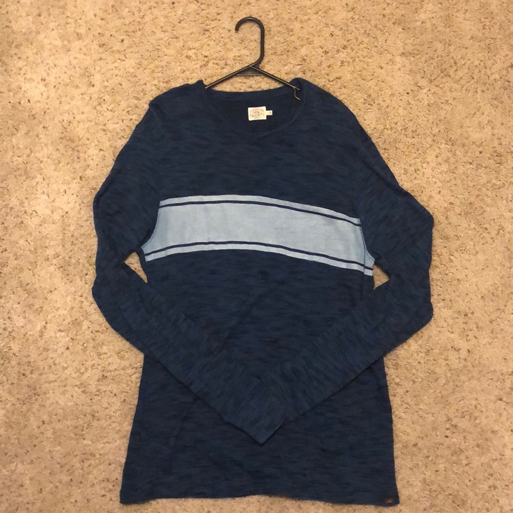 Faherty Brand Long Sleeve Surf Crew Neck - Indigo